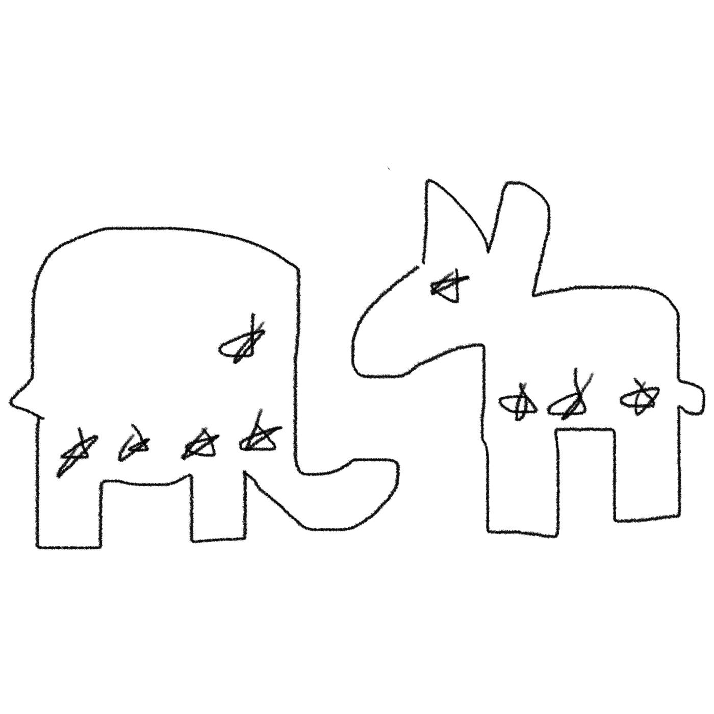 Elephant and Donkey